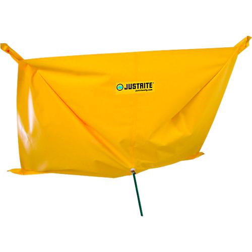 Justrite Leckage-Auffangplane, mit ?sen, PVC, wasserdicht, 1500 x 1500 mm, gelb