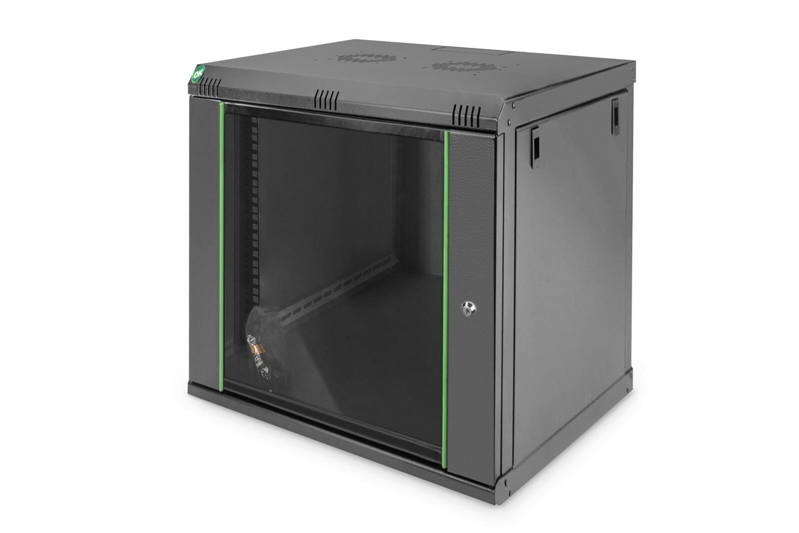 Digitus 12HE 19″-Wandgehäuse Dynamic Basic Serie RAL 9005 schwarz