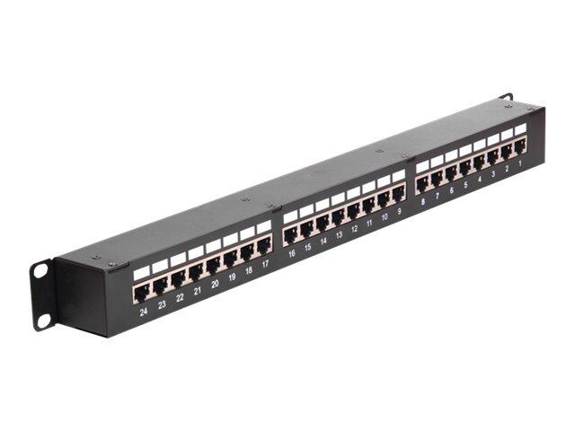 DeLock Patch-Panel mit Kopplern RJ-45 x24 Schwarz