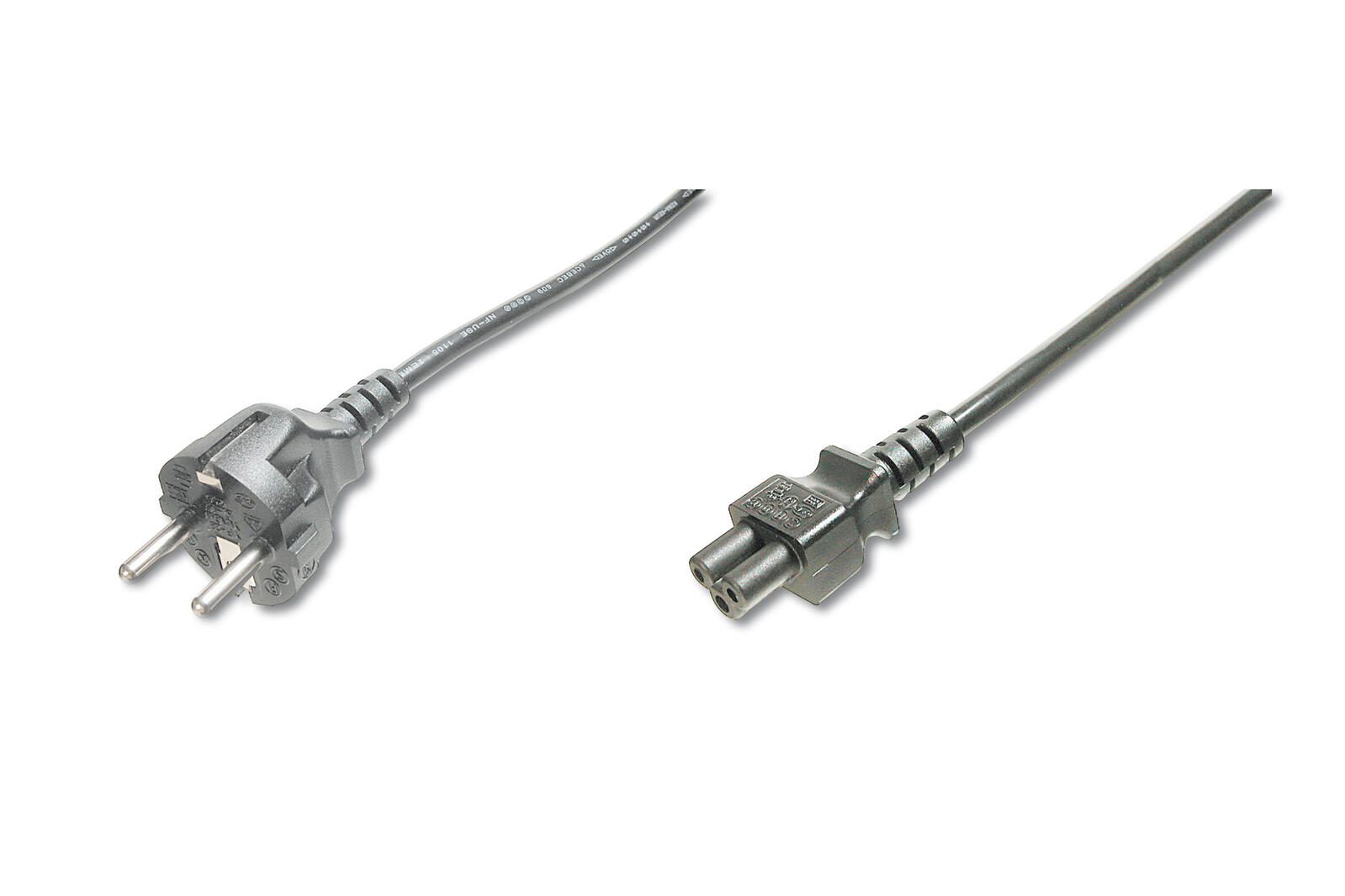 Digitus Netzanschlusskabel, CEE 7/7 (Typ-F) – C5 St/Bu, 1.2m, H05VV-F3G 0.75qmm, sw