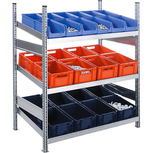 Komplettregal MBR 3000, Grundfeld, 3 schr?ge Fachebene, 1536 x 400 x 1004 mm