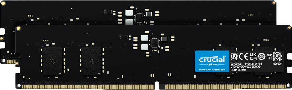Crucial RAM 16GB (2x8GB) Kit DDR5 5200MHz UDIMM schwarz