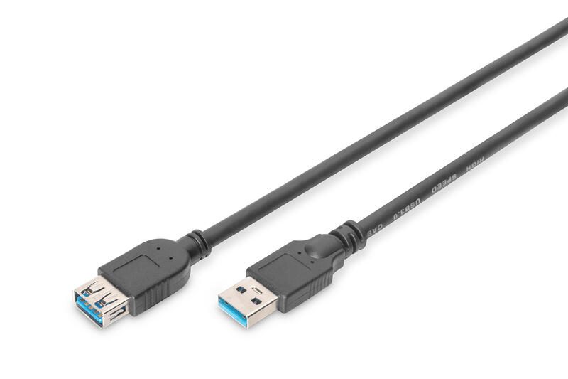 Digitus USB 3.0 Verlängerungskabel, konform, schwarz