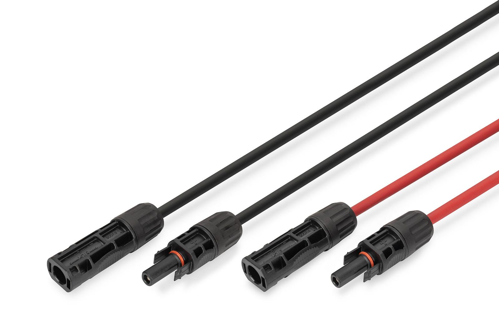 Digitus Solarkabel Verlängerung 3m , 4mm², MC4-Anschluss, PV-Kabel 1500V DC, UV-beständig & wetterfest, 2 Kabel, 1x Schw