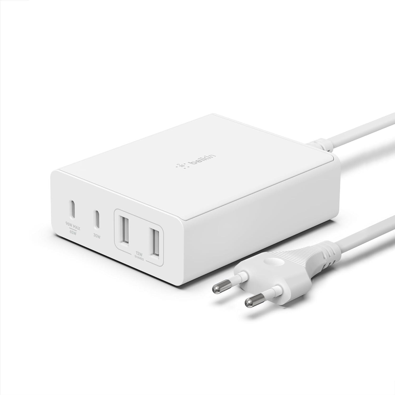 Belkin BoostCharge Pro 4-Port-GaN-Ladegerät (108 Watt) weiß
