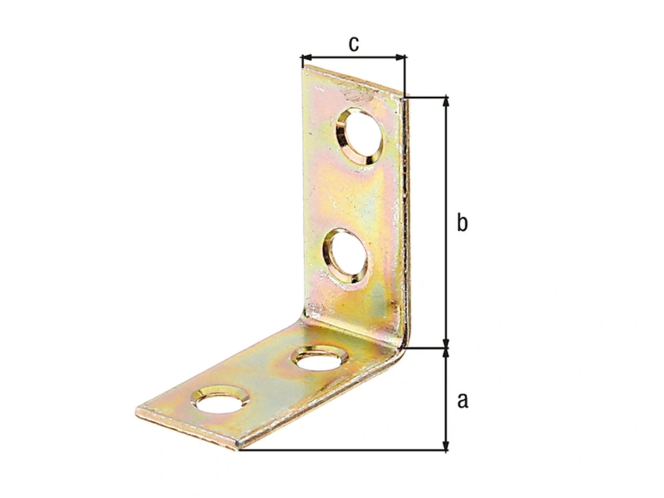 GAH Alberts Stuhlwinkel gelb verzinkt 30x30x14 mm