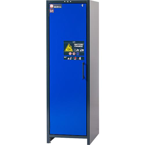 Asecos Akku-Ladeschrank Typ 90 ION-CHARGE-90, 5 Schlie?f?cher, B 599 x T 615 x H 1953 mm, Anthrazitgrau/Enzianblau