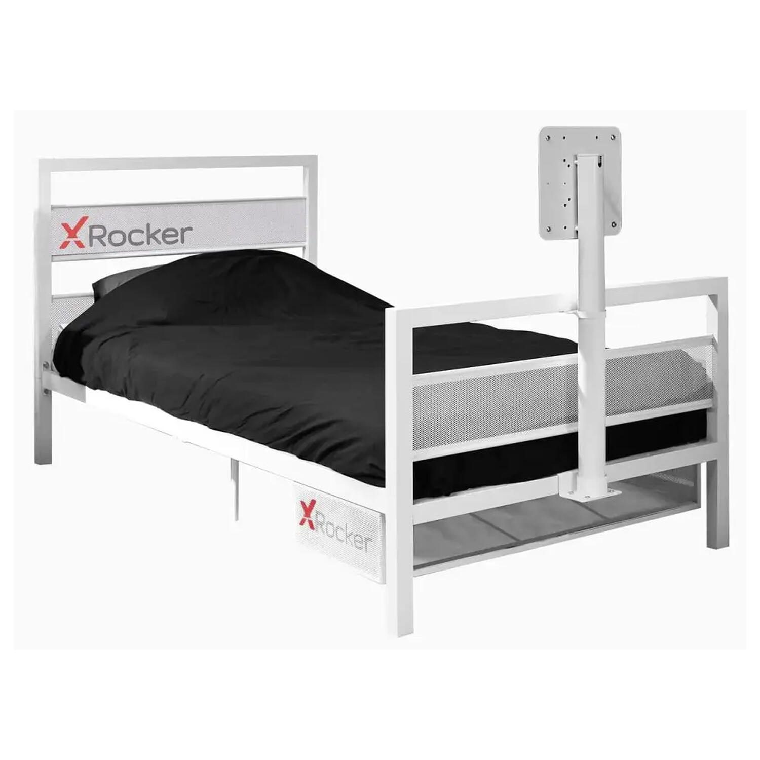 X Rocker Basecamp Metall Gaming-Bett mit TV-Halterung für Kinder & Jugendliche – weiß