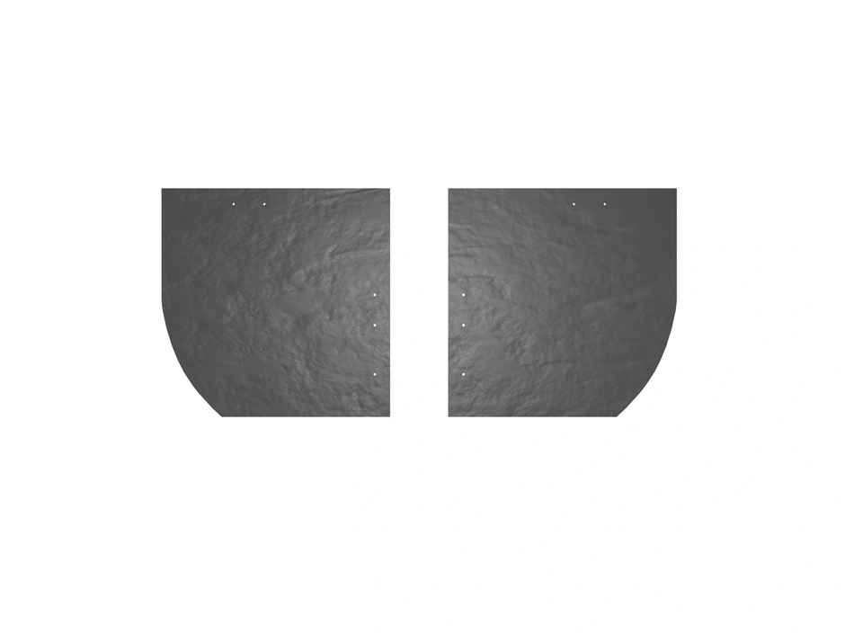 Cedr. Fassadenpl. str. De.-D. li. blausch. 200x200mm