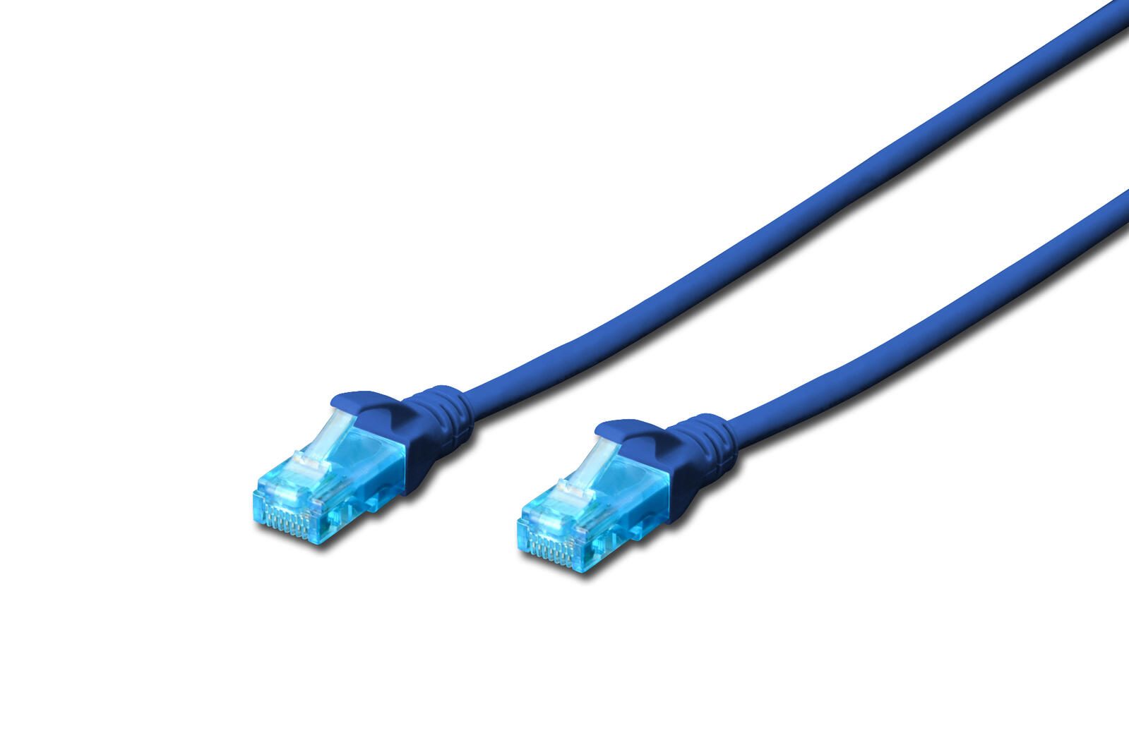 Digitus Patch-Kabel RJ-45 (M) zu RJ-45 (M) 0.5 m CCA U/UTP Cat 5e blau (DK-1512-005/B)