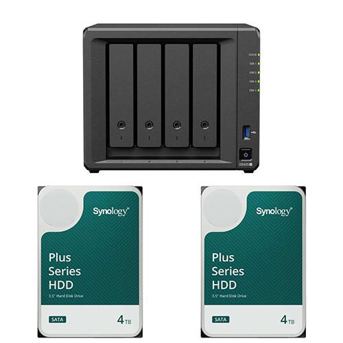 Synology DS925+ DiskStation + 8 TB 2x Synology Plus 3.5″ SATA 6Gb/s Festplatte 4 TB