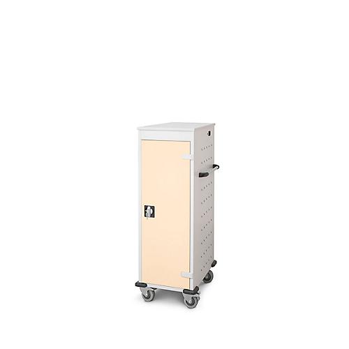 Laptopwagen mit Ladefunktion, 2-Punkt-Verriegelung, Feststellbremse, 10 F?cher, B 530 x T 1250 x H 500, hellelfenbein
