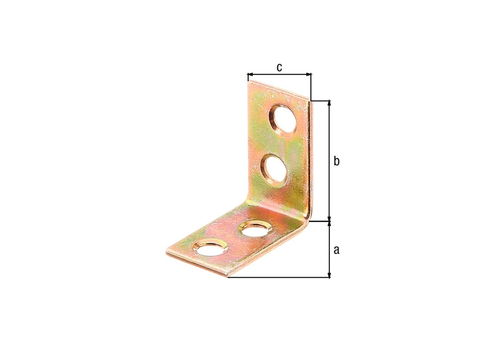 GAH Alberts Stuhlwinkel gelb verzinkt 25x25x14 mm