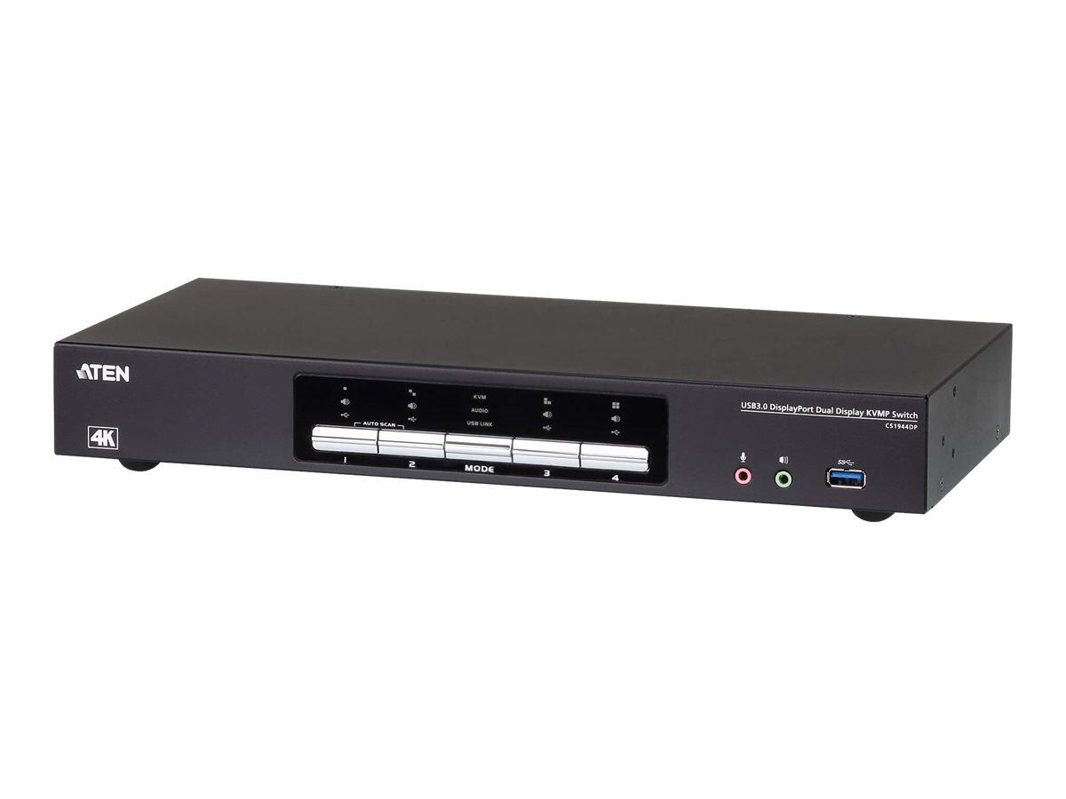 ATEN CS1944DP – KVM-/Audio-/USB-Switch – 4 x KVM/Audio – 4 lokale Benutzer – Desktop