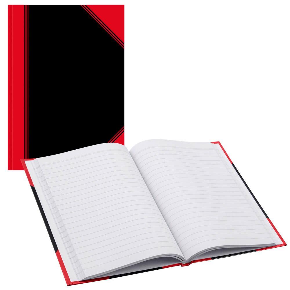 Bantex Chinakladde A5 liniert, 192 Blatt, 70g/qm – schwarz/rot