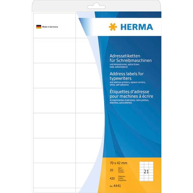 HERMA Adressetiketten 70,0 x 42,0 mm