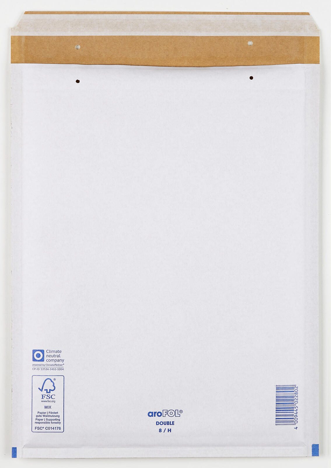 aroFOL® DOUBLE 8/H Luftpolstertaschen für DIN C4 grauweiß