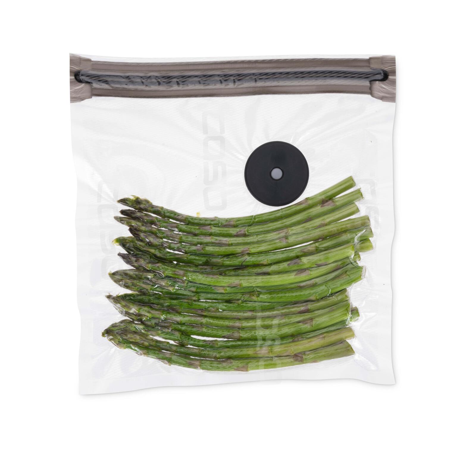 caso® Vacu Zip Bags Vakuumierbeutel für Lebensmittel 1292 transparent
