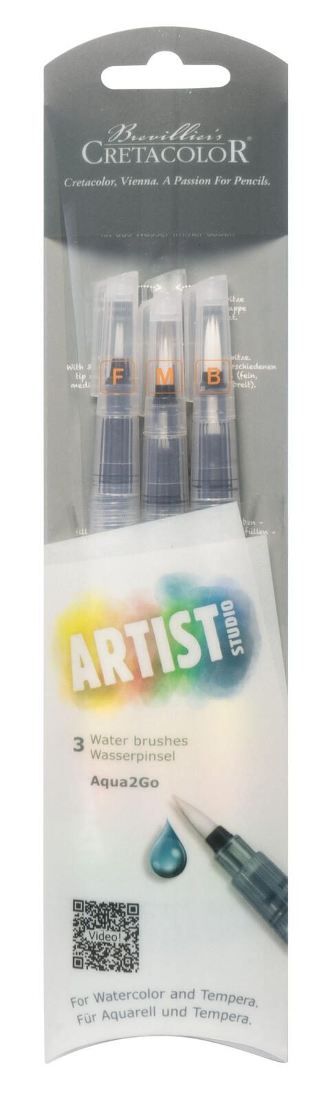 Brevillier’s CRETACOLOR Pinsel-Set 3-teilig