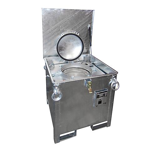 Sammelbeh?lter BAUER ASB 250, Stahlblech, Innentank feuerverzinkt, stapelbar, abschlie?bar, B 790 x T 815 x H 830 mm
