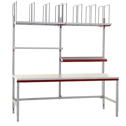 Rocholz Komplettpacktisch Basis System Flex, 2000 mm, 4 Ablageb?den