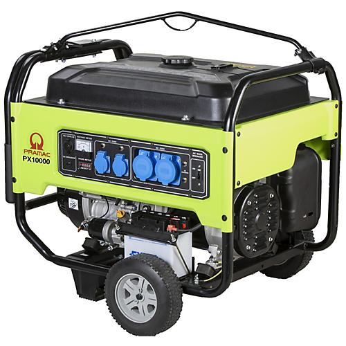 Pramac mobiler Stromerzeuger PX 10000 SXB, Benzinbetrieb, Tankinhalt 27 l, 8,5 kW, 230 V, 73 dB, Hand-/Elektrostart, 2 Steckdosen