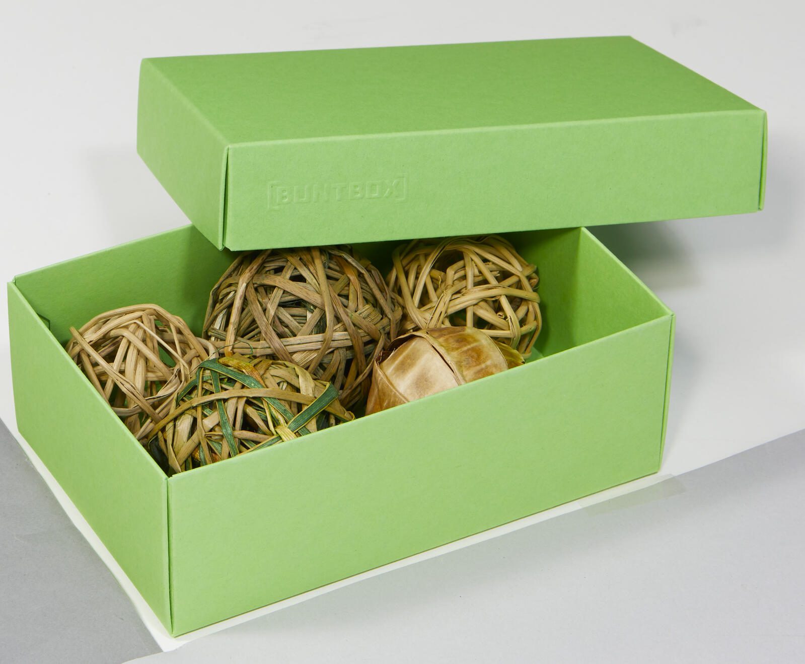 BUNTBOX Geschenkboxen M 1,1 l – 17,0 x 11,0 x 6,0 cm grün
