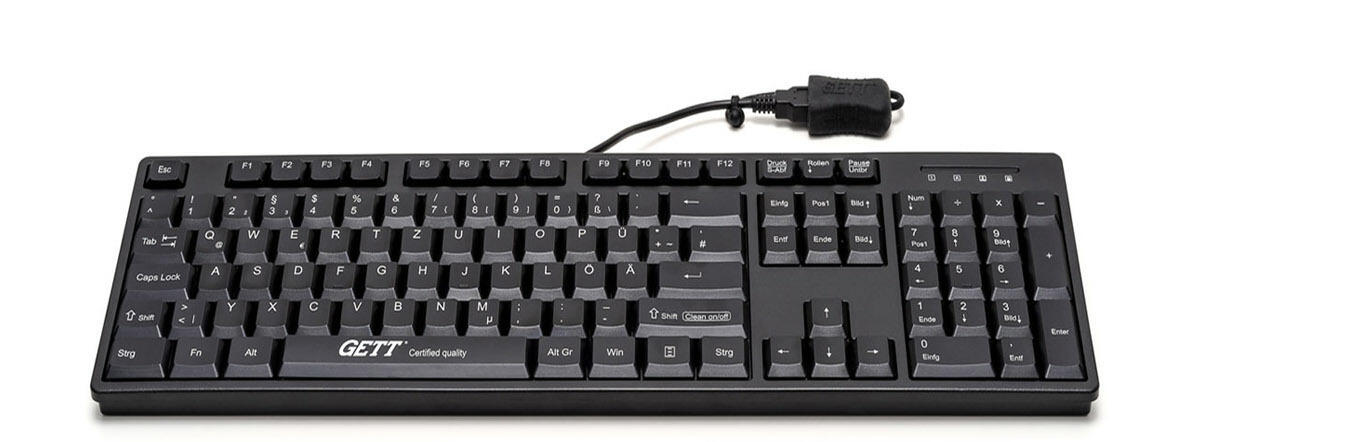 GETT CleanType Easy Basic kabelgebundene Tastatur – QWERTZ DE – schwarz