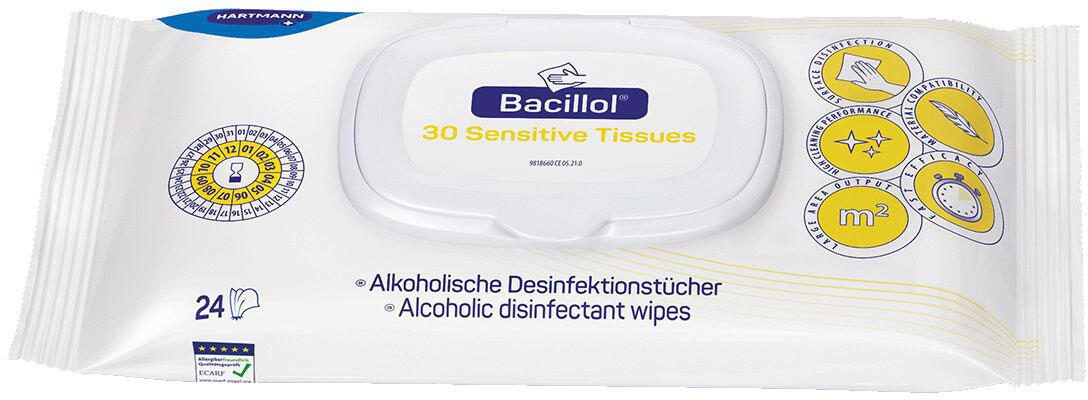 HARTMANN Desinfektionstücher Bacillol® 30 Sensitive Tissue 24 Tücher