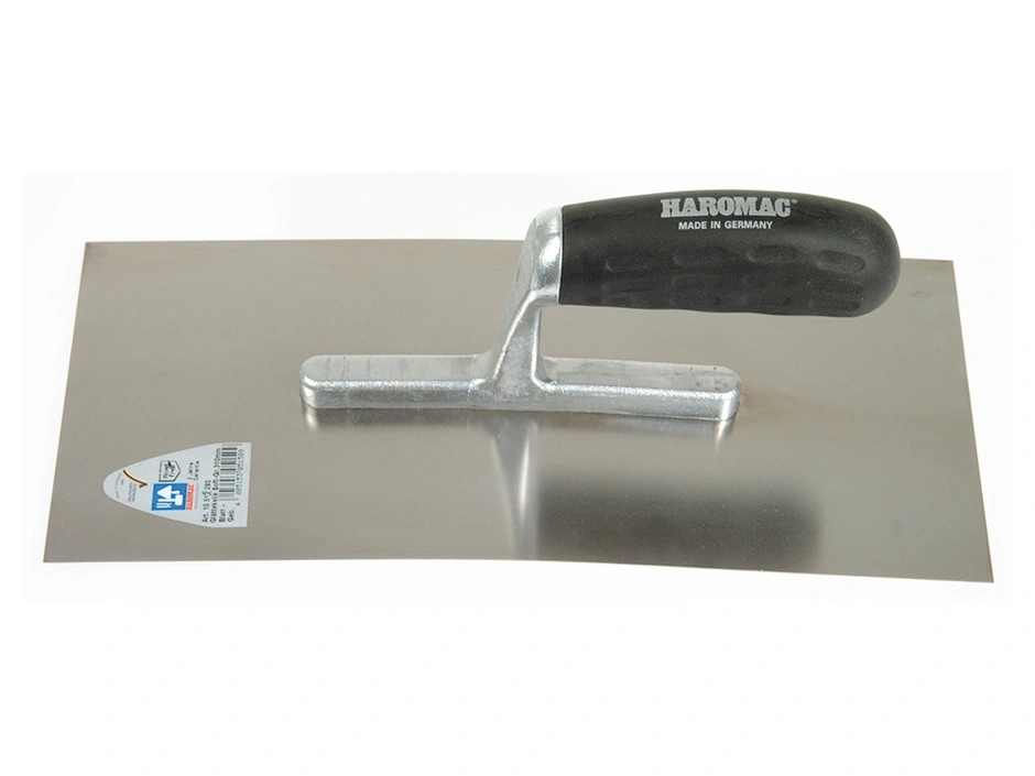 Haromac Glättekelle Edelstahl mit Softgriff 280x130x0,7 mm