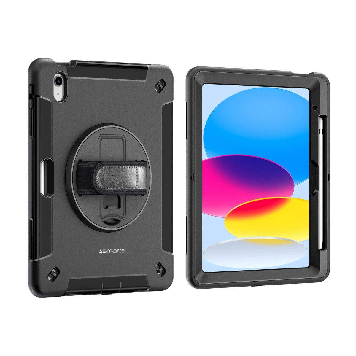 4smarts Rugged Case Grip für Apple iPad 11″ (A16) / 10,9″ (10. Gen) schwarz