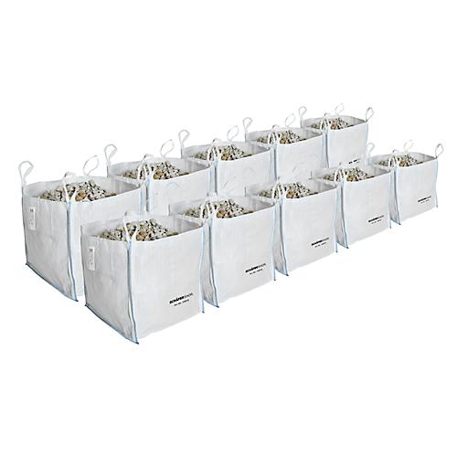 10er-Set Sch?fer Shop Genius Containersack Big Bag, 1,5 t, offen, 4 Schlaufen, B 900 x T 900 x H 900 mm, wei?