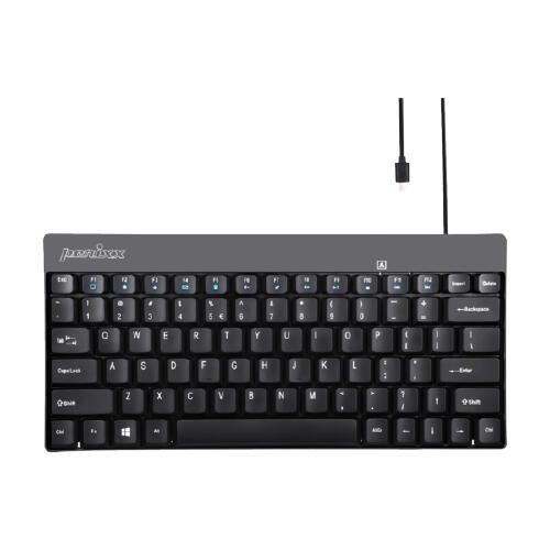 Perixx PERIBOARD-422 kabelgebundene Mini Tastatur – QWERTZ DE – schwarz