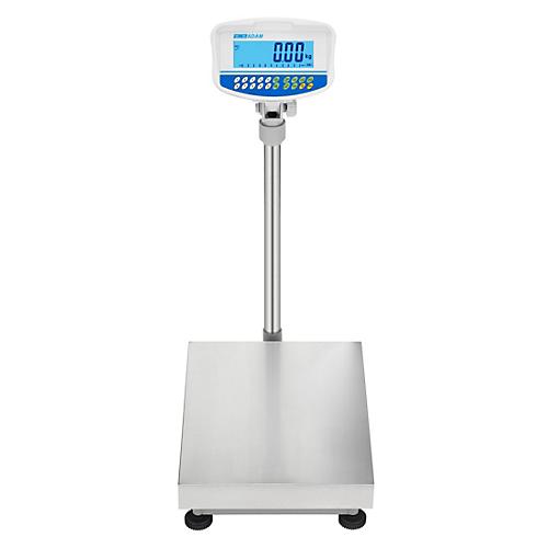 Boden-Kontrollwaage ae ADAM GFK-Plus 150, ungeeicht, Ablesbarkeit 10 g/W?gebereich bis 150 kg, RS-232, Netz- und Akkubetrieb, Plattform B 400 x T 500 mm