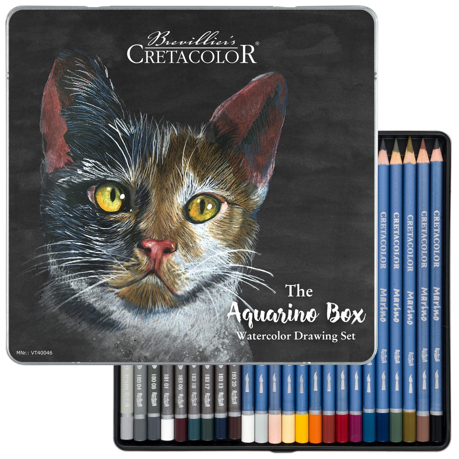 Brevillier’s CRETACOLOR Aquarellstifte The Aquarino Box Mehrfarbig