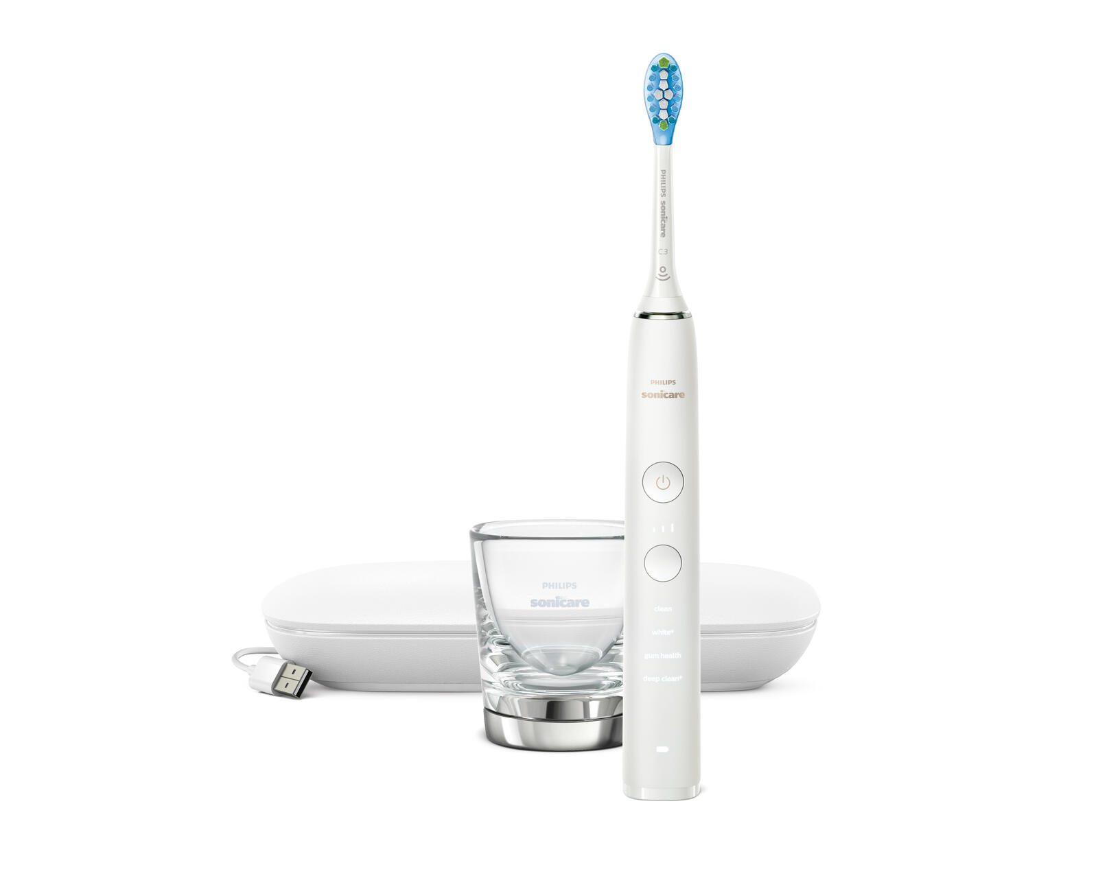 Philips DiamondClean 9000 HX9911/27 Elektrische Schallzahnbürste mit App – Weiß
