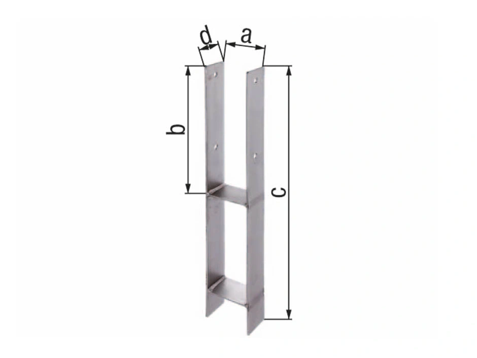 GAH Alberts H-Pfostenträger 121x600x6 mm