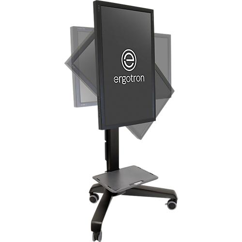 Monitorst?nder Ergotron Neo-Flex Mobile MediaCenter UHD 24-192-085, Bildschirme bis 54 kg, neig- & drehbar, h?henverstellbar, VESA, schwarz