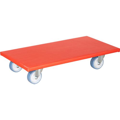 Transportroller Wagner MM 1691, bis 300 kg, Anti-Rutsch-Belag, Soft-R?der, L 575 x B 300 mm, FSC?-Multiplexplatte, rot