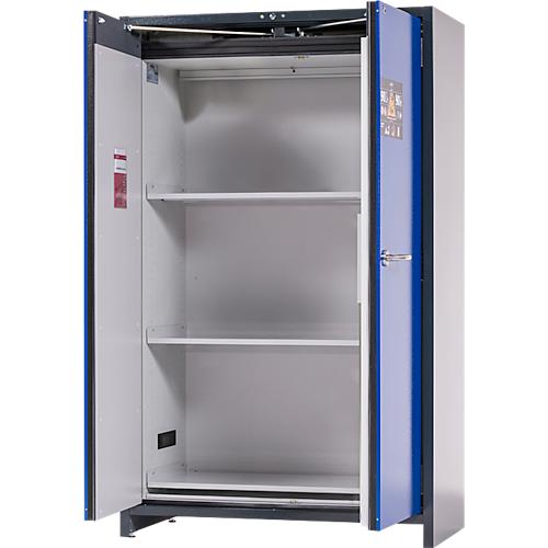 Asecos Akku-Lagerschrank ION-CORE-90 CS 1200, 3 Fachb?den gelocht + 1 Bodenauffangwanne, B 1193 x T 615 x H 1953 mm