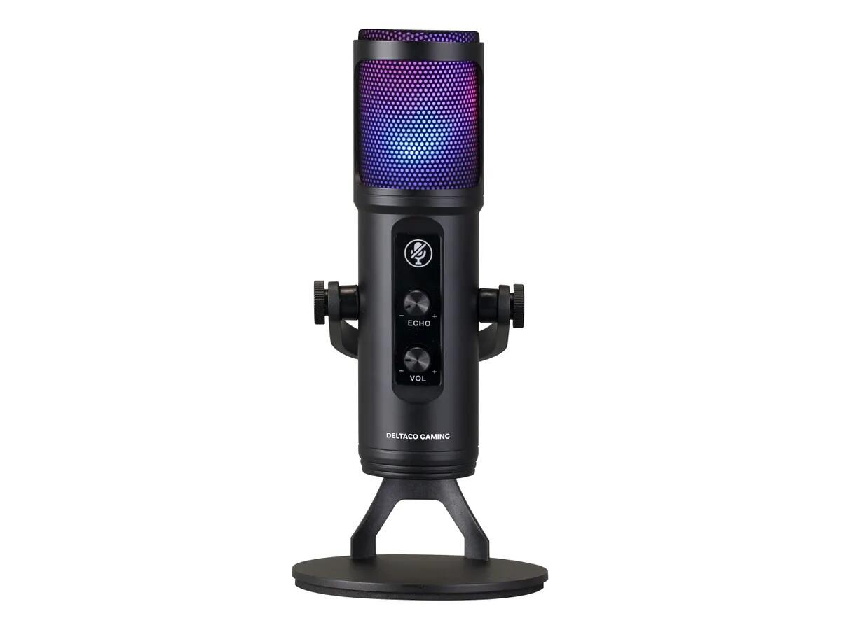 DELTACO RGB Streaming-Mikrofon, schwarz