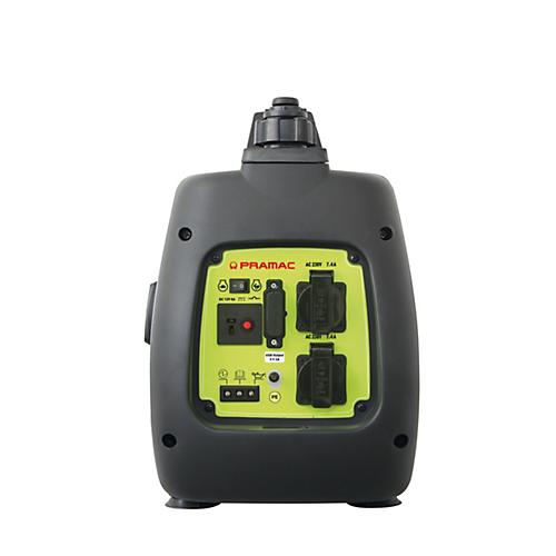 Pramac Stromerzeuger PMi 2500, Benzinbetrieb, Tankinhalt 12 l, 2,0 kW, 230 V, 68 dB, Handstart, 2 Steckdosen