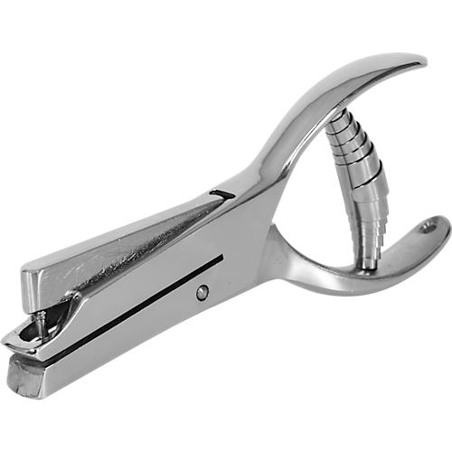 moedel Lochzange, Rundloch-Stanzung mit ? 3 mm, Maultiefe 50 mm, L 145 mm, Stahl vernickelt, silber