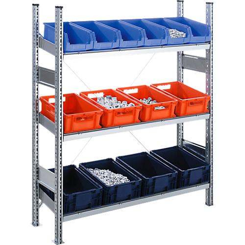 Komplettregal SBR 3000, Anbaufeld, 3 schr?ge Fachebene, 1536 x 400 x 1283 mm