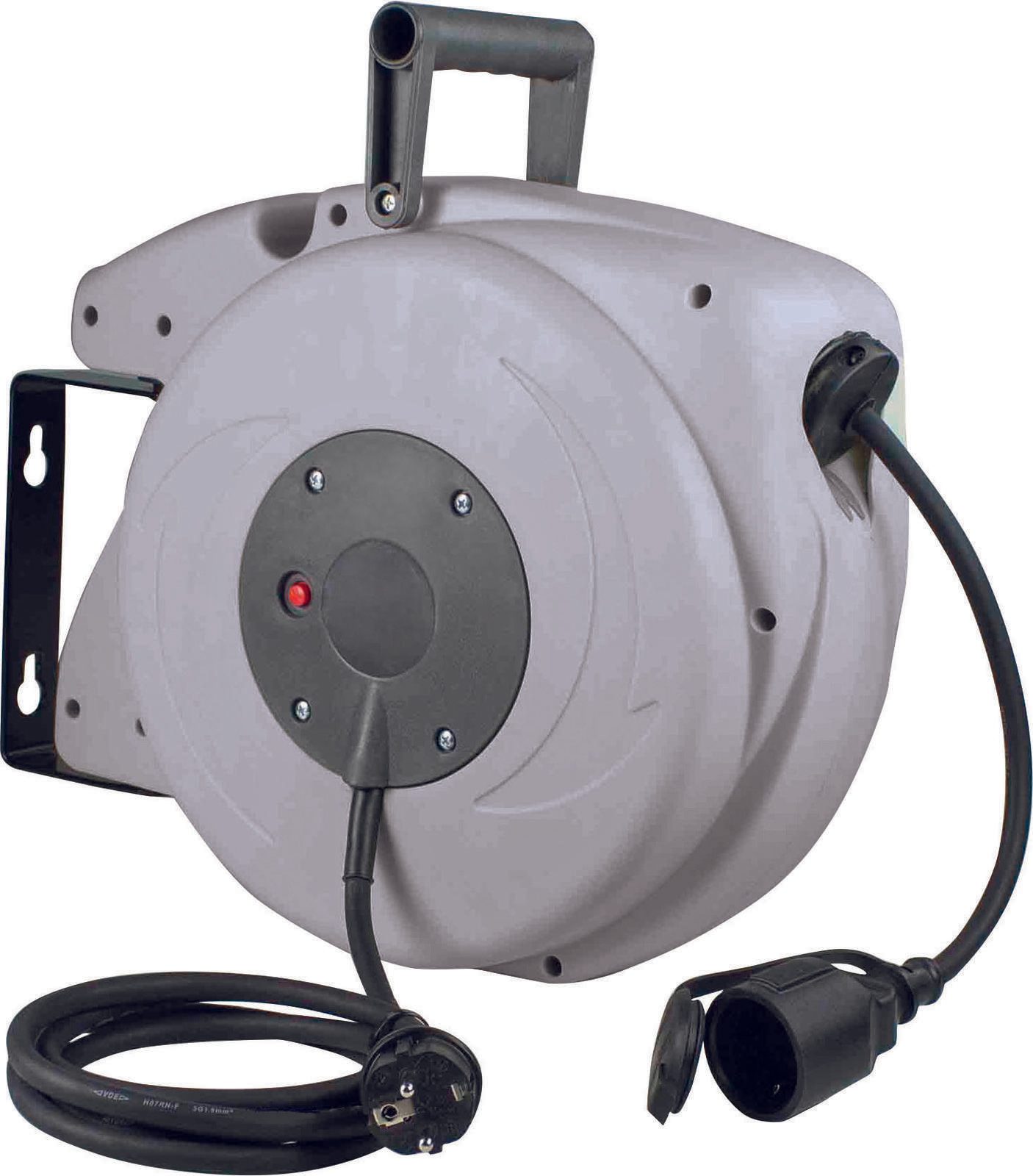 as-Schwabe automatische Kabeltrommel grau/anthrazit 18 Meter IP44