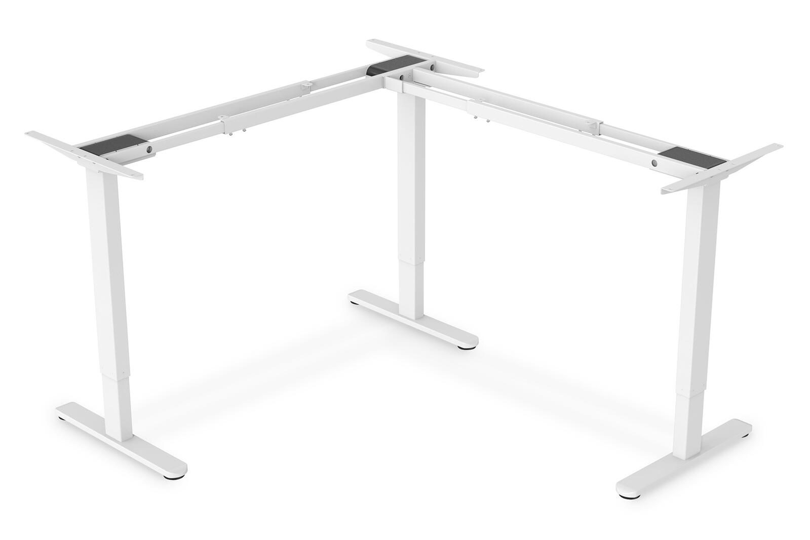 Digitus Elektrisch höhenverstellbares Tischgestell, L-Form Höhe 120 cm, max: 120 kg, Weiß