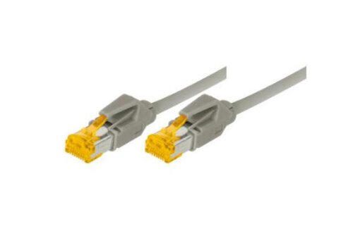 Tecline Patchkabel S/FTP, PiMF, CAT.6A EIA/TIA, Class EA, grau, 15,0 m