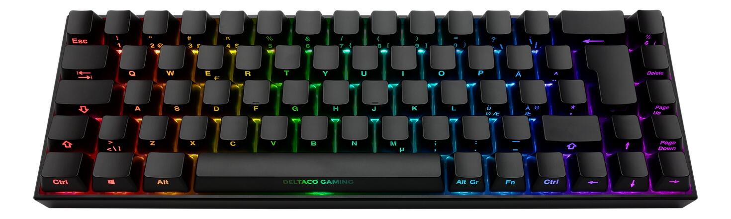Deltaco DK440R Gaming Tastatur kabellos, Schwarz