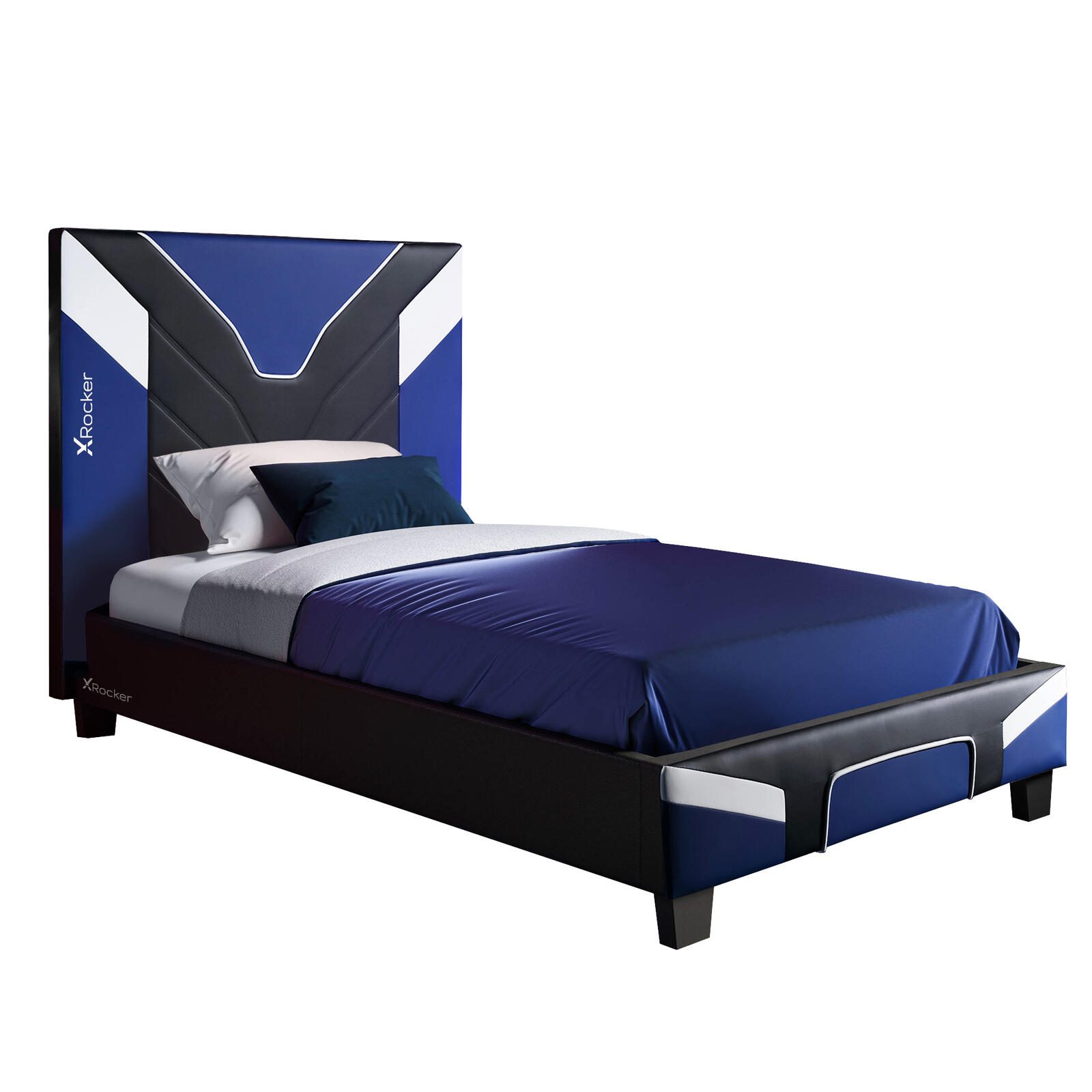 X Rocker Cerberus MKII Gaming-Bett für Kinder & Jugendliche – schwarz/blau/weiß