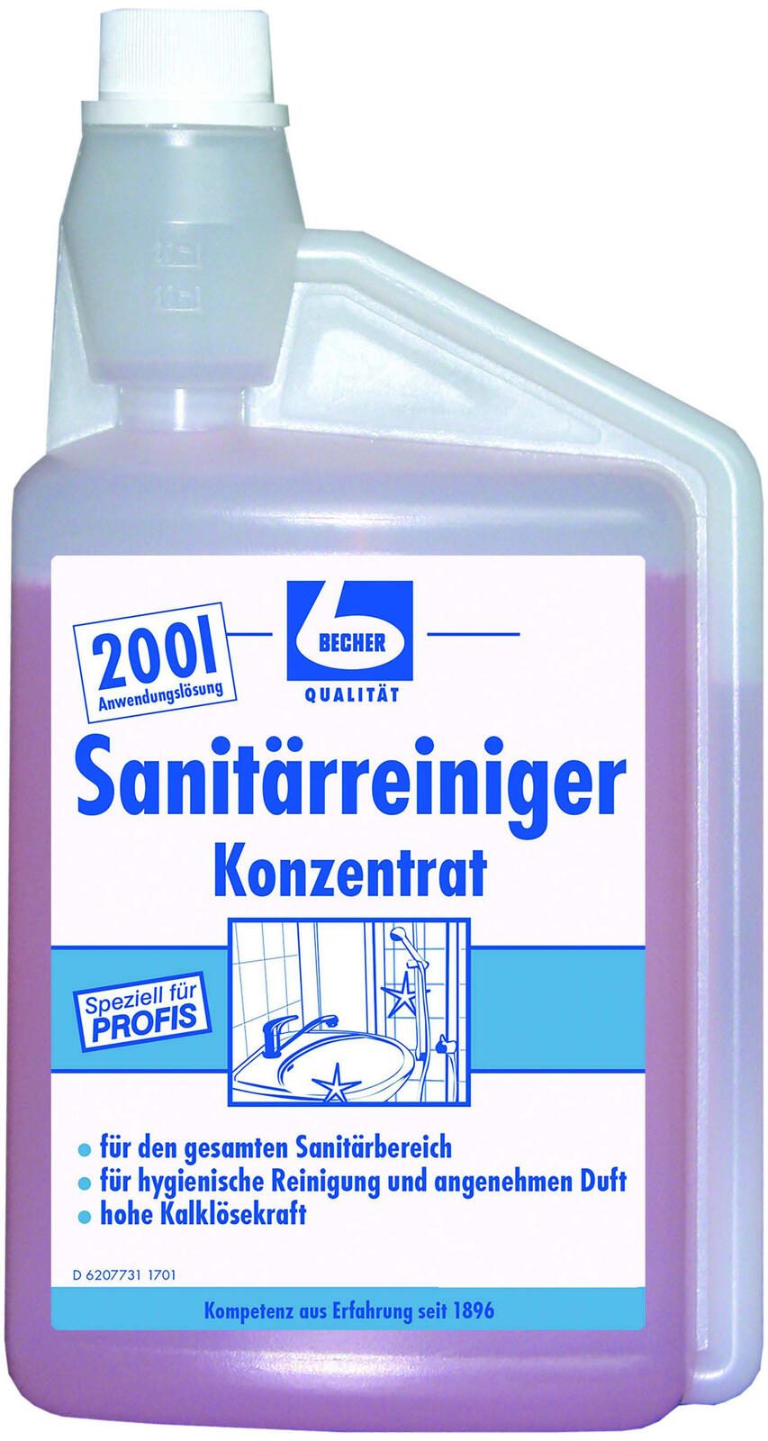 Becher Badreiniger Sanitärreiniger Konzentrat 1,0 l